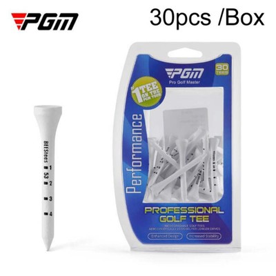 30pcs /Box PGM QT029 Golf Wooden Tee Limit Adjustable Height Ball Spike Golf Dep