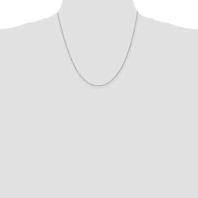 Pre-owned Superdealsforeverything Real 14kt White Gold 20 Inch 1.2mm Parisian Wheat With Lobster Clasp Chain