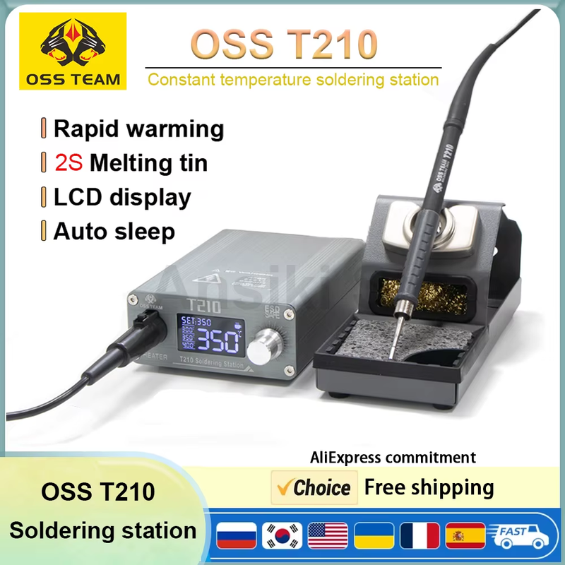 T210 Solder Station 75W Digital display Constant temperature 2S Melting tin for