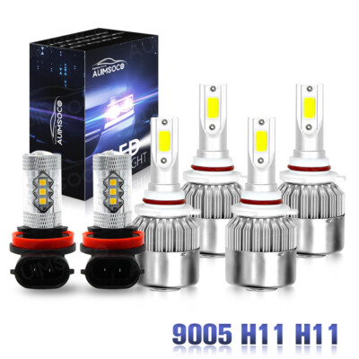 Para For Chevrolet Cruze 2016-2019 Faros LED de haz alto bajo + luces antiniebla