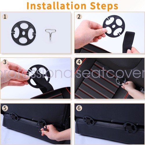 NEW For Ford F150 Crew Cab 2009-2023 Car Seat Cover Leather Full Set Front Rear