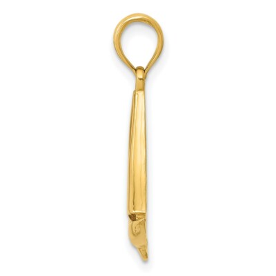 Pre-owned Superdealsforeverything Real 14kt Yellow Gold Sailboat Pendant