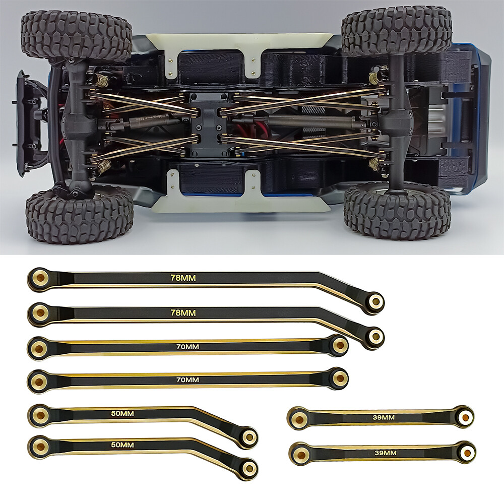 Metal Brass Tight DIY Steering Link Rod Links for 1/24 RC Ax