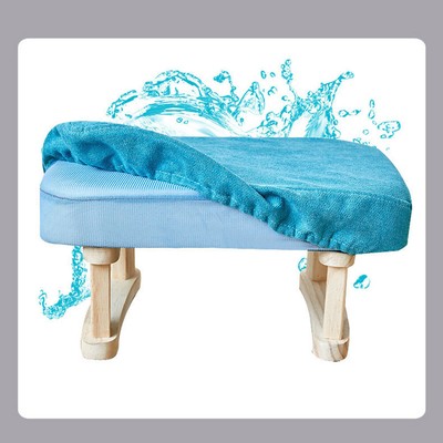 Wood Cushion Sitting Stool Sofa Low Foot Step Stool Changing Shoe Rest Seat USA