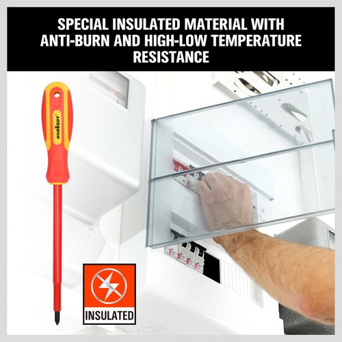 6pc 1000V Insulated Screwdriver Set Magnetic Tips Electrician Slotted Phillips