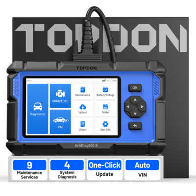  TOPDON AD600S Car OBD2 Scanner Engine ABS SRS SAS AT TPMS EPB Diagnostic Tool