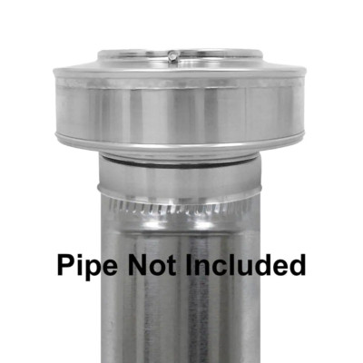 6 In. Dia. Aluminum Vent Pipe Cap In Mill Finish