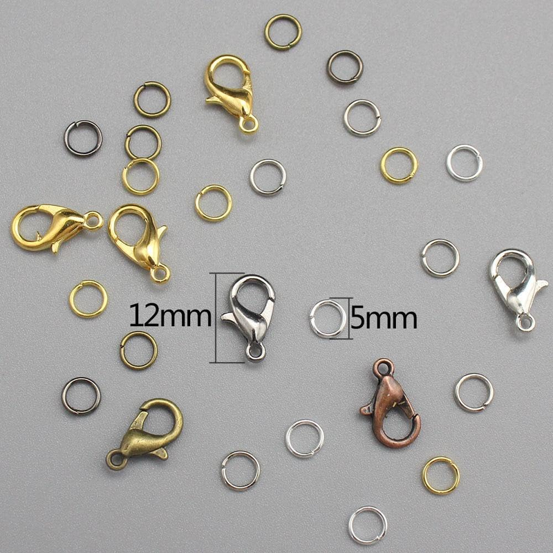Open Jump Rings for Jewelry Making,6 Colors Lobster Claw Clasps,Jewelry Findings