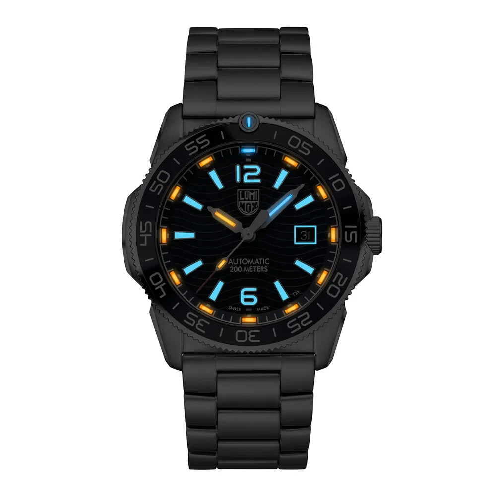 Pre-owned Luminox Xs.3104 Pacific Diver Automatic Dive Swiss Watch, 42mm Sapphire Glass