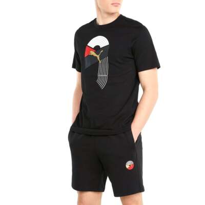 

Puma As Graphic Crew Neck Футболка с коротким рукавом Мужские повседневные топы размера  846135-0, Черный, Puma As Graphic Crew Neck Short Sleeve T-Shirt