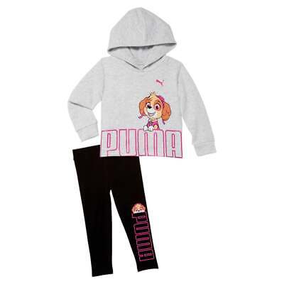 Puma Patrol X Комплект из 2-х пуловеров с капюшоном и леггинсов для девочек дошкольного возраста, размер 4T, Casua