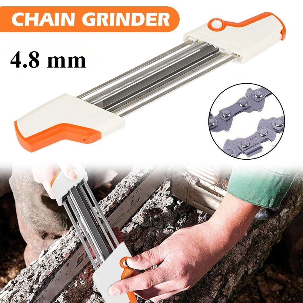2 IN 1 Chainsaw Teeth Quick Sharpener File For STIHL .325" 4.8mm Chain Garden US