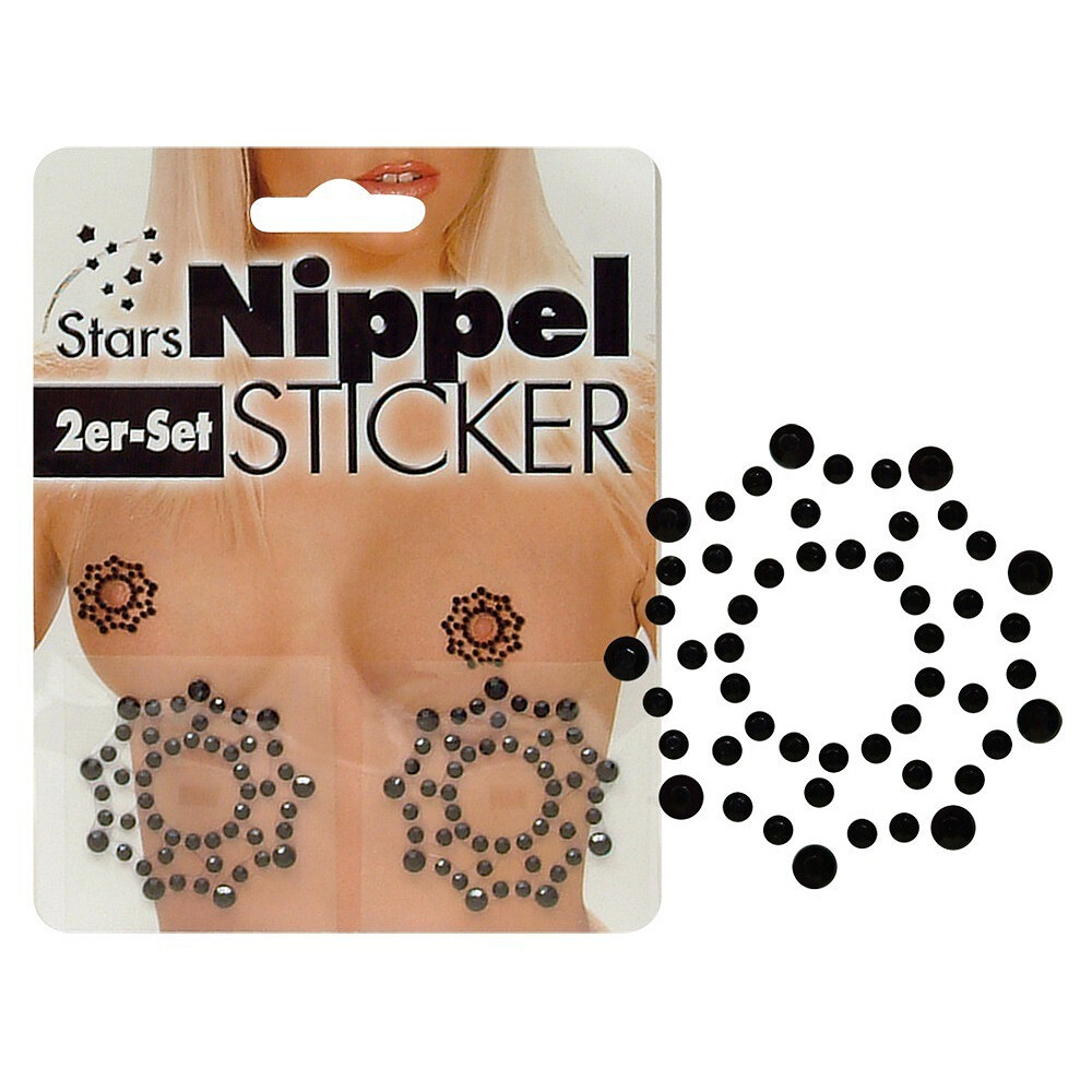 Nippel Sticker STARS Nippelkleber Herz Brust Strass-Schmuck pasties tassels