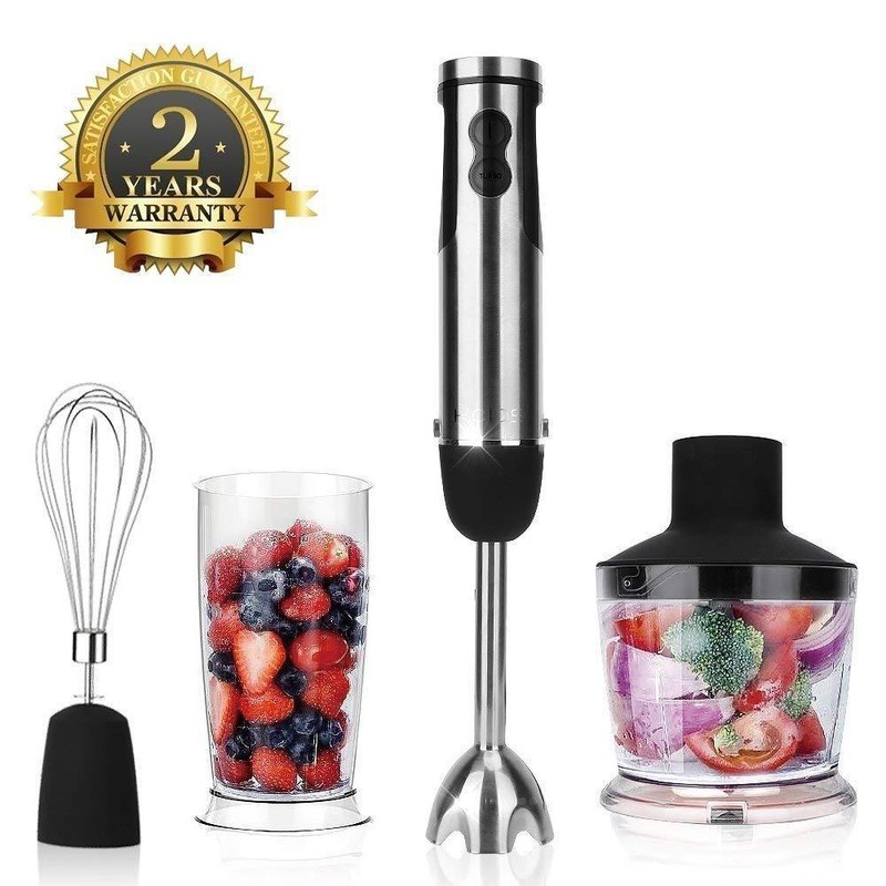 KOIOS Multi-Use 6-Speed Immersion Hand Blender/Mixer with 2-