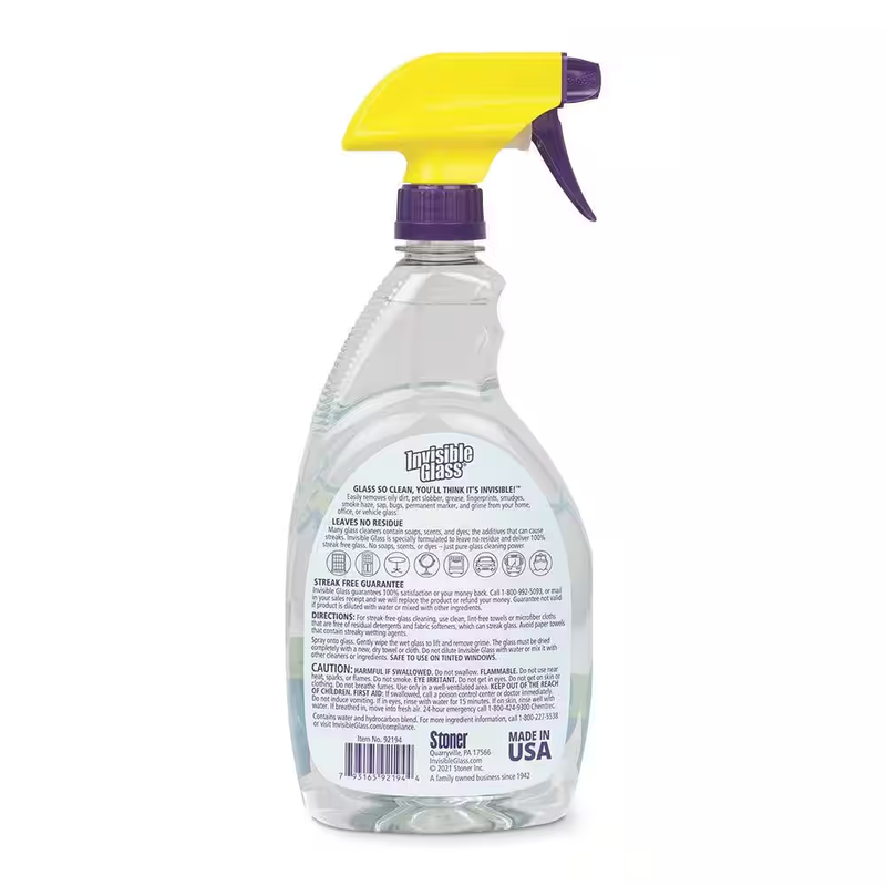 32 Oz. HH Invisible Glass Spray Bottle Glass Cleaner