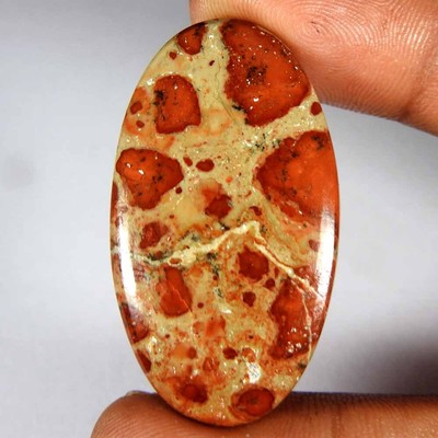 40.65Cts100%Natural super dots Asteroid Jasper Oval Cabochon Loose Gemstone