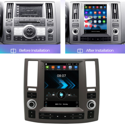 9.7'' Vertical Stereo Radio Head Unit For Infiniti FX35 FX45 2006-08 Android 11