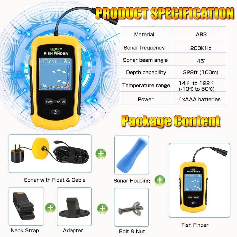 Ice Portable Fishing Fish Finder Wired Handheld Fishing Finders Kayak Sonar Sens