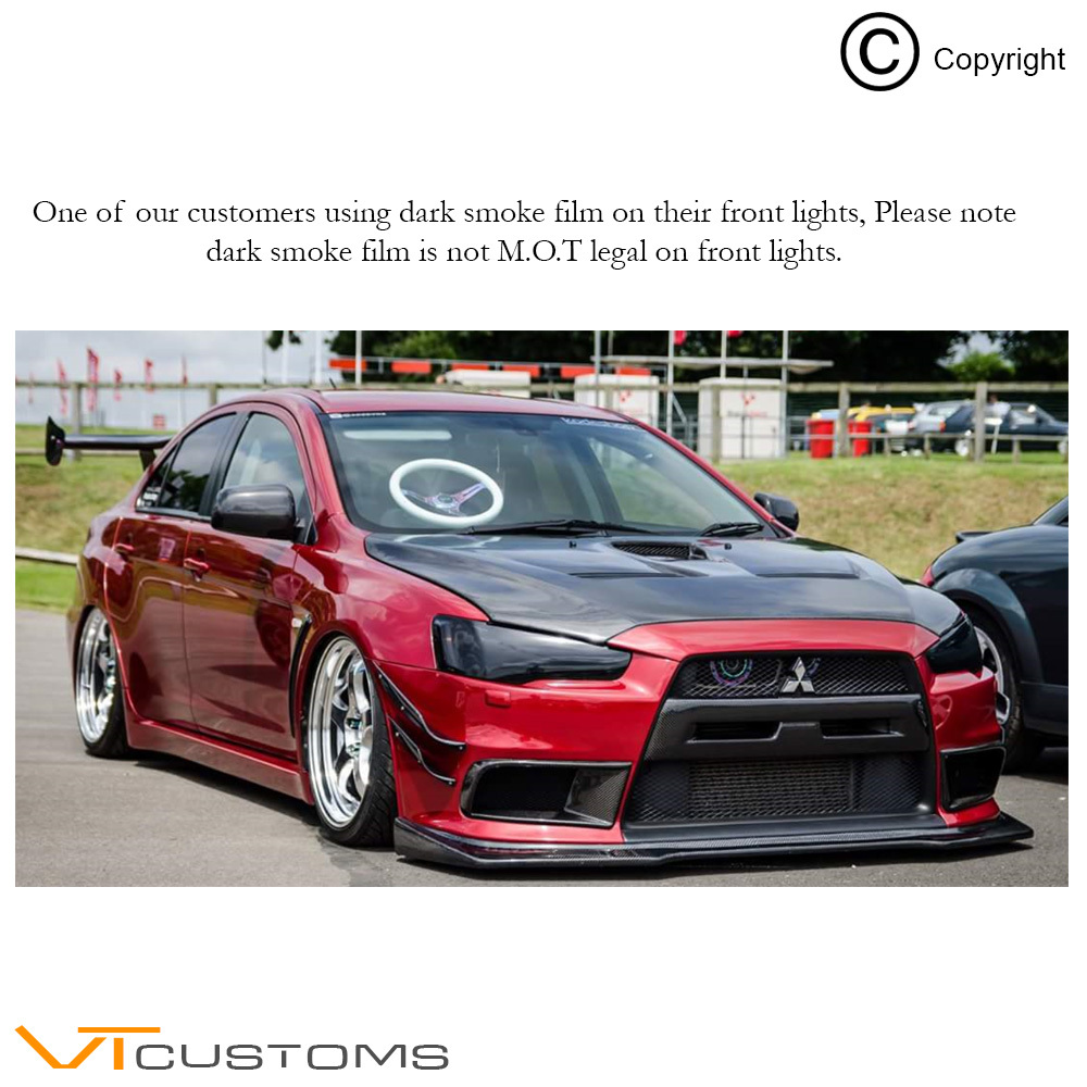 30 x 100cm Dark Smoke Headlight Tint Film Gloss Black Tail Lights Car Wrap eBay