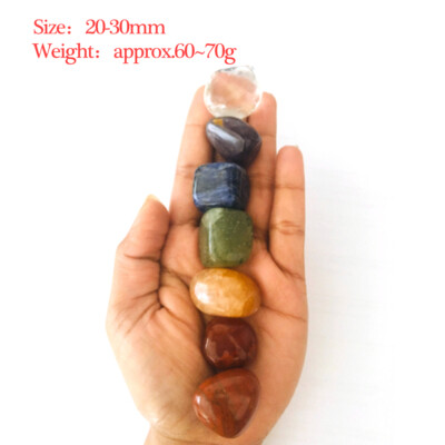 7 Chakra Crystal Quartz Stone Set Reiki Colorful Gemstone Healing Christmas Gift
