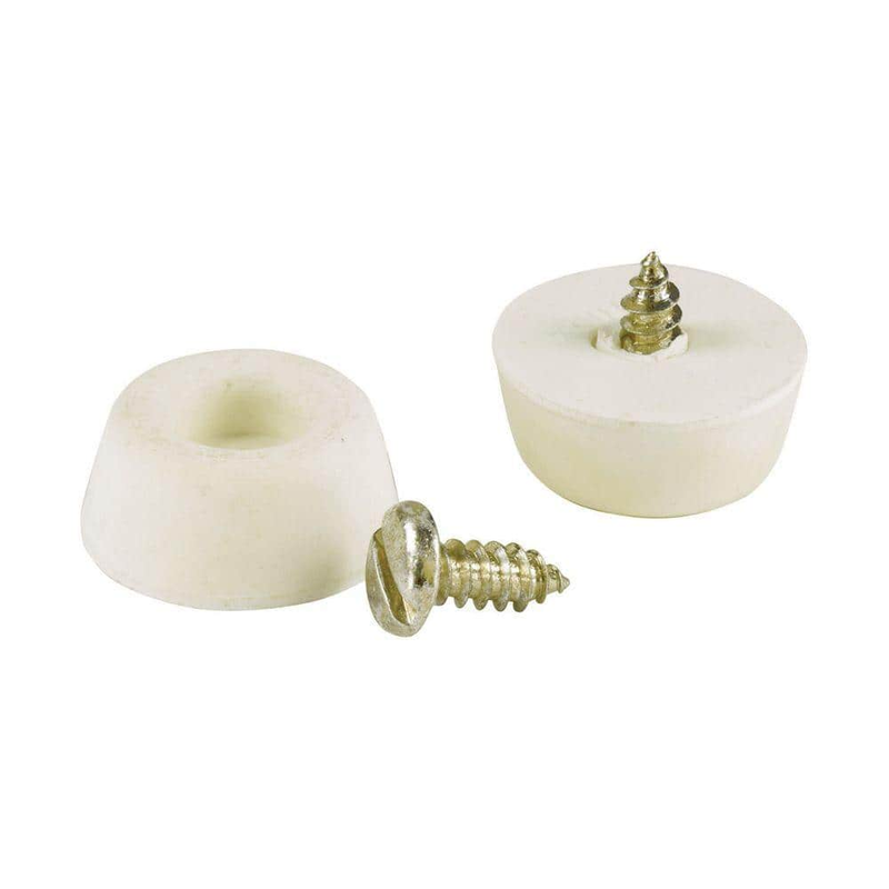 7/8'' Rubber Screw-On Furniture Bumpers for Chairs & Table Floor Protection 4-Pk