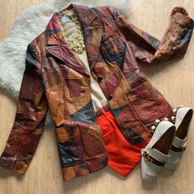 Vintage Fall Palette Patchwork Leather Jacket | eBay Vintage Fall Palette Patchwork Leather Jacket | eBay