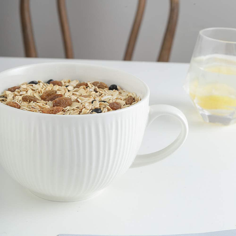 Jumbo Soup Mug, Soup Bowls with Handles Microwave