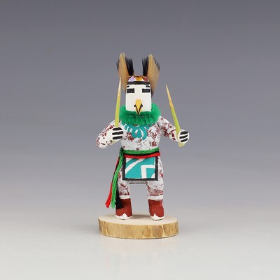 NATIVE AMERICAN FALCON KACHINA BY ADRIAN LEON