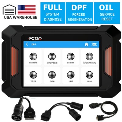 Heavy Duty Truck Diagnostic Scanner DPD DPF Regen All Systems OBD2 Code Reader 