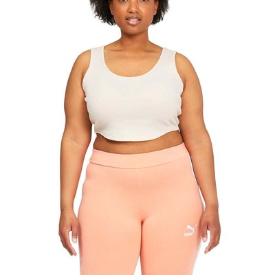 Топ без рукавов Puma Scoop Neck Womens White Athletic Casual 671977-99