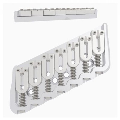 Hipshot 7 String Multi-Scale Fixed Guitar Bridge .175 Height - Chrome