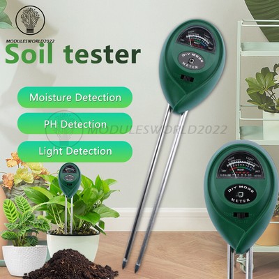 3 In 1 Soil Tester Water Moisture Light & PH Meter for Garden Plant Soil Test US
