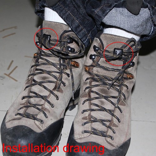 30PCS Shoe Lace Shoelace Buckle Rope Clamp Cord Lock Stopper Run Sports Clip