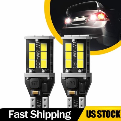 2/4X Bulb LED For Backup Reverse Light 912 921 T15 W16W Super Bright White K