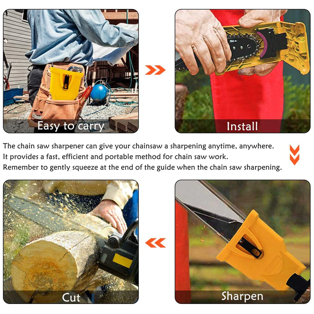 Chainsaw Tool Teeth Sharpener Woodworking Self Sharpening Grinding
