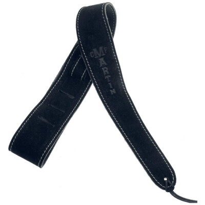 Mint Martin Guitars 18A0016 Suede Guitar Bass Strap, Black