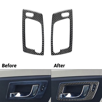 For Cadillac CTS 2003-2007 Vinyl Carbon Fiber Front Door Handle Bowl Panel Cover