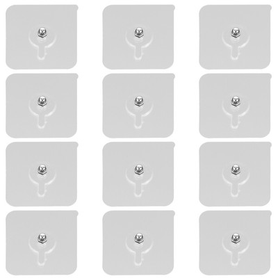  12 PCS Invisible Hooks Wall Hangers Without Nails No Hole Sticky