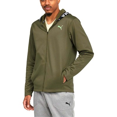 

Puma Train Pwr Fleece Fz Hoodie Us Мужская зеленая повседневная верхняя одежда 52255032, Зеленый