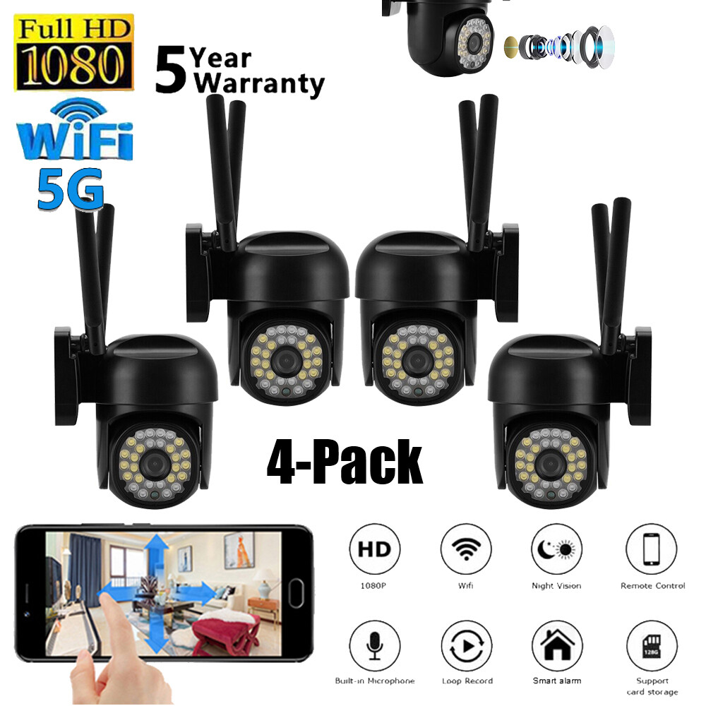 4 x Wireless 5G WiFi Security Camera System Smart outdoor Night Vision Cam 1080P