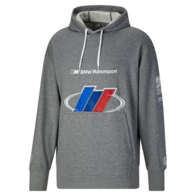 

Puma Bmw Mms Street Pullover Hoodie Мужская серая повседневная верхняя одежда 53112503, Grey