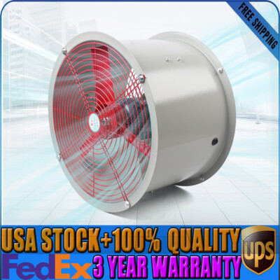 16'' Explosion-proof Axial Fan Exhaust Flow Fan Blower 110V 1450RPM 62dB 2880m3/h
