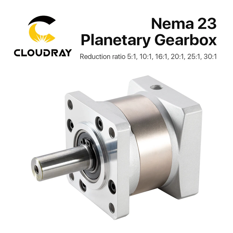 Cloudray Short Style Nema 23 planetary Gearbox Motor Reducer With Ratio 5:1 10:1