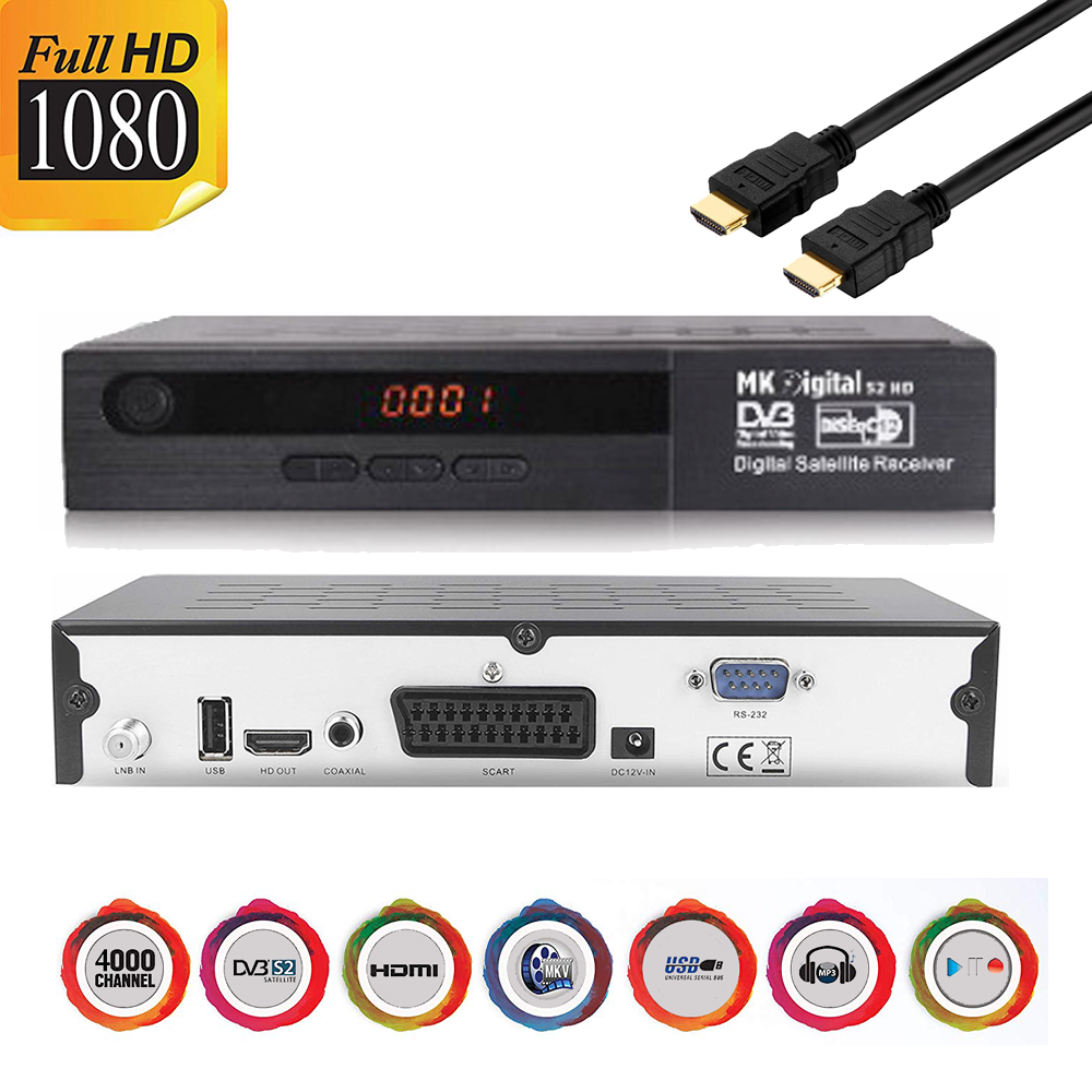 HDTV SAT Receiver MK Digital S2-HD US...
