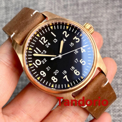 Tandorio Solid Cusn8 Bronze 20ATM Diver Sapphire Glass NH35A PT5000 Auto Watch