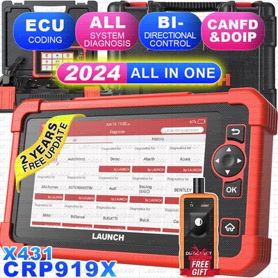 2024 LAUNCH CRP919X PRO Elite Bidirectional Car Diagnostic Scanner Key Coding