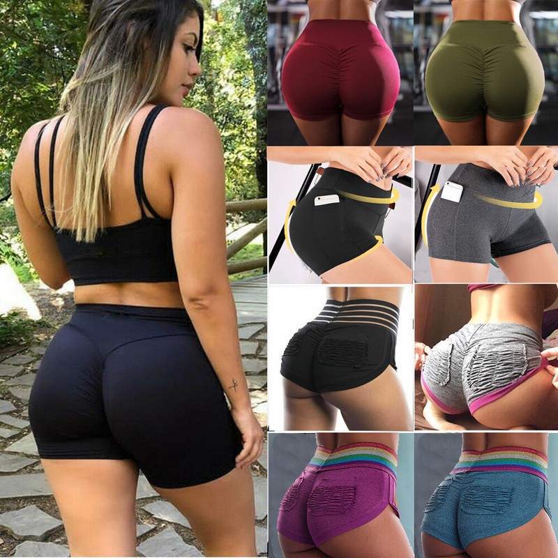 Women Sexy PU Leather Yoga Pants Hip Push Up Workout Stretch Leggings Trousers 5