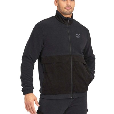 

Puma Winter Classics Polar Fleece FullZip Jacket Mens Size  Casual Athletic Ou, Черный, Puma Winter Classics Polar Fleece FullZip Jacket