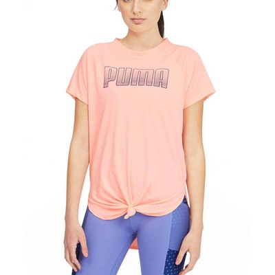 

Puma 520815-25 Женская футболка с круглым вырезом и короткими рукавами с цифровым логотипом Повседневная -, Оранжевый