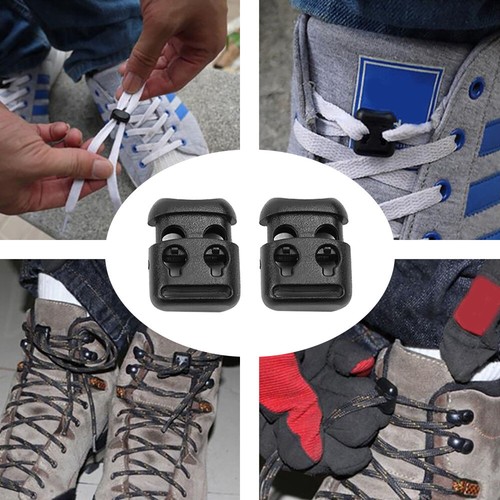 30PCS Shoe Lace Shoelace Buckle Rope Clamp Cord Lock Stopper Run Sports Clip